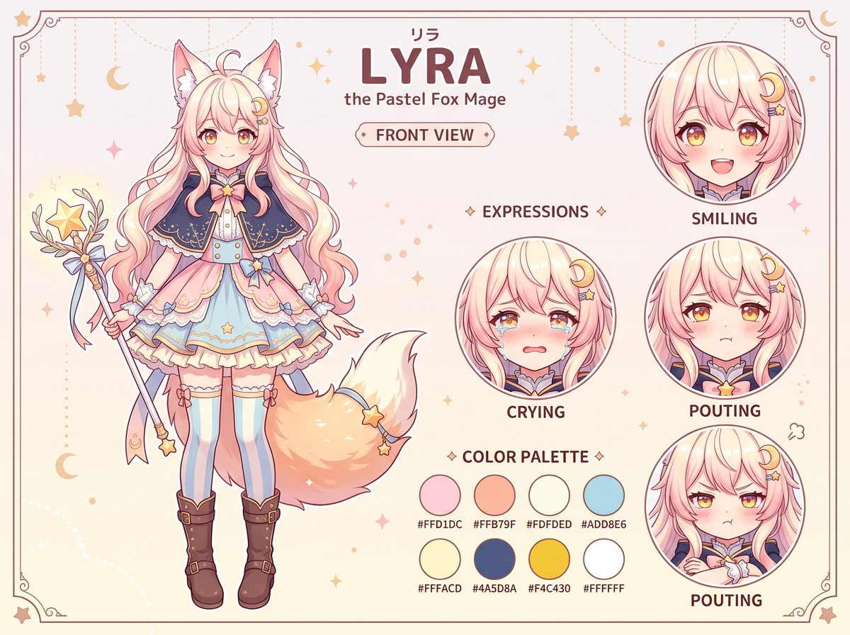 vtuber lyra character sheet